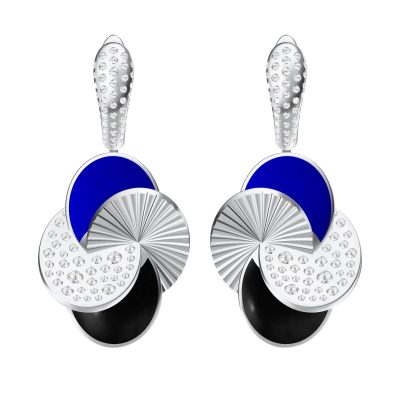 KDY-F2211705百叶玛瑙镶石耳钉