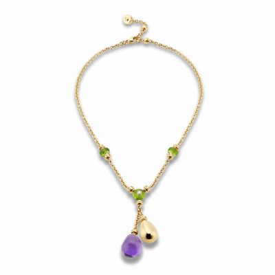 BGL-CL855778-346331桃形彩宝项链