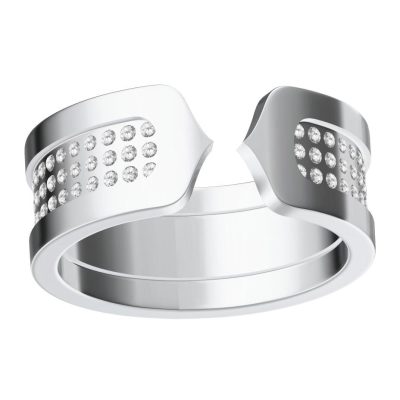 KDY-A1819168双C戒宽版满钻开口戒指