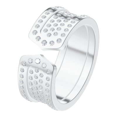 KDY-L5669434宽版满钻双C戒开口戒指