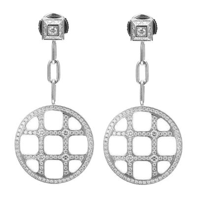 KDY-D7197527镂空井字圆形耳环耳钉