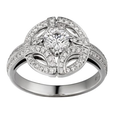 KDY-N4731400马眼编织纹十字四爪0.5ct钻石戒指