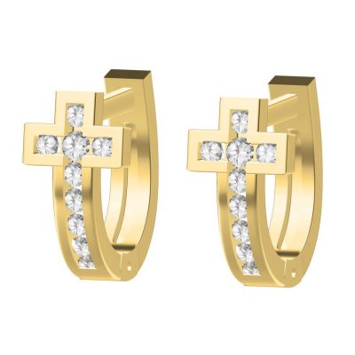 KDY-P6626825十字架耳环-1