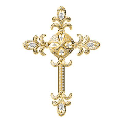 KDY-J3262861茅花十字架吊坠-8