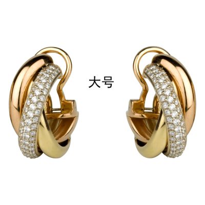 KDY-B8031900大号三环分色耳夹耳环