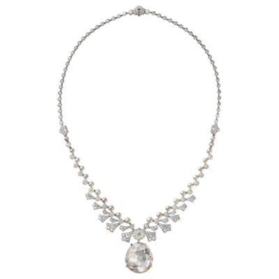 KDY-W7770467蛋形石彩宝珍珠项链-2