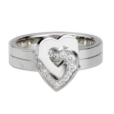 KDY-G7876114双叠心形戒