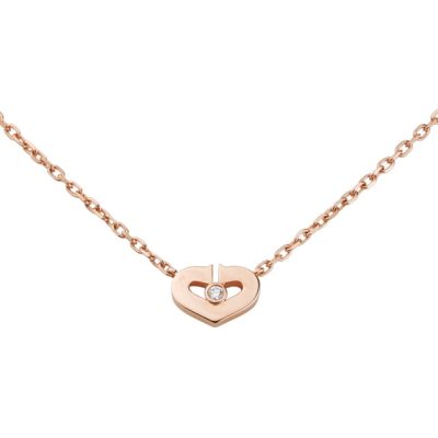 KDY-B3040400超小号开口心形栓链项链