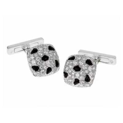 KDY-E7191220豹纹密石袖扣