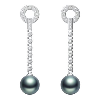 KDY-U4461231圆扣长条珍珠耳环