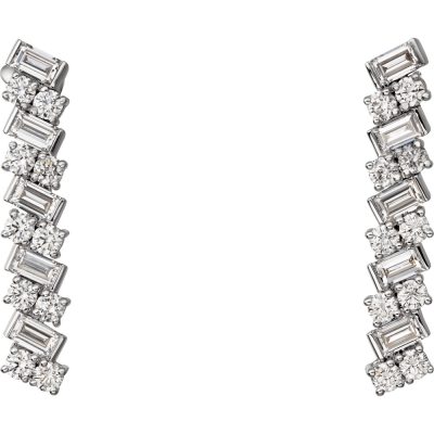 KDY-N8515129梯方钻石长条耳拍耳环