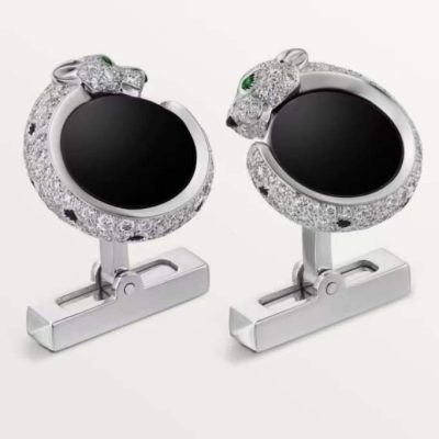 KDY-OG000334直身满钻玛瑙豹袖扣