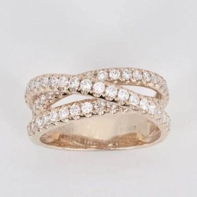 KDY-O6095677虎爪钻石交叉戒指