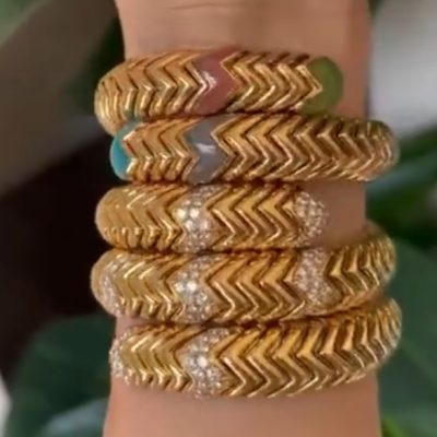 BGL-BR271015编织纹蛇身卷身手镯17#