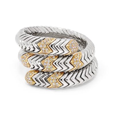 BGL-8581644分色编织纹蛇身卷身闪电两圈弹片手镯