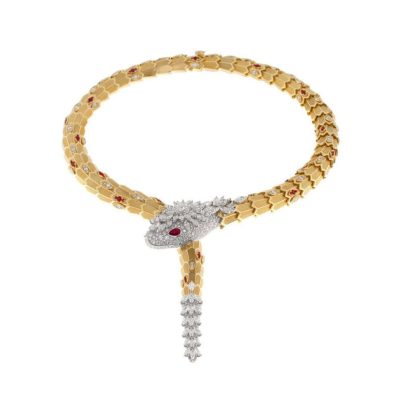 BGL-CL691109拉丝蛇项链刺身款半钻