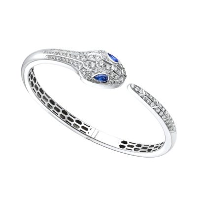 BGL-BR858110大扁头蛇满钻开口手镯