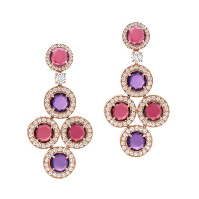 BGL-262917圆形晶石围石耳环