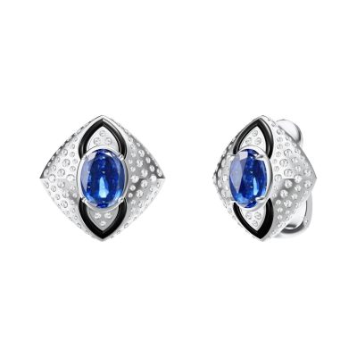 BGL-CL8554662菱形方形卜面密石耳环双肩玛瑙蛋形彩宝