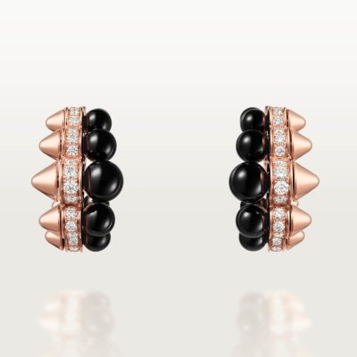 KDY-N8515235尖锥铆钉玛瑙耳环