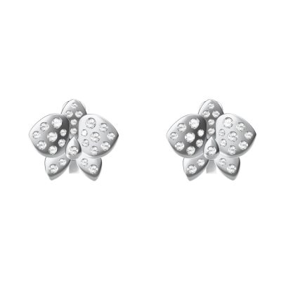 KDY-B8032220满钻蝴蝶花耳夹