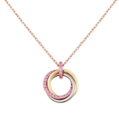 KDY-B7224839单排钻三环三色圆环吊坠