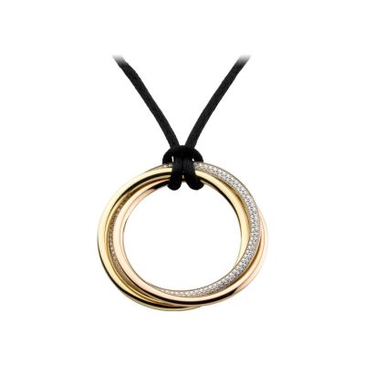 KDY-N3027200客版三环三色双排钻圆环吊坠