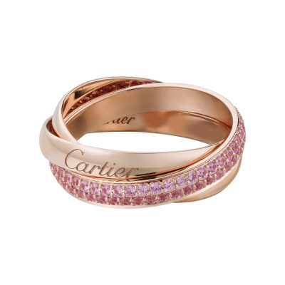 KDY-B4093100三色三环两行石分色戒指