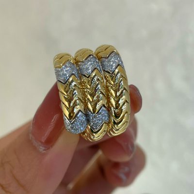 BGL-8524711分色编织纹蛇身卷身戒指