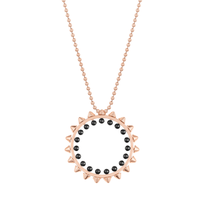 KDY-N7424417玛瑙圆珠铆钉尖锥光金圆环吊坠