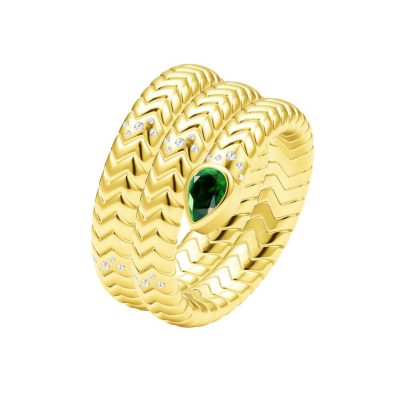 BGL-AN355715波浪形编织纹蛇身卷身戒指