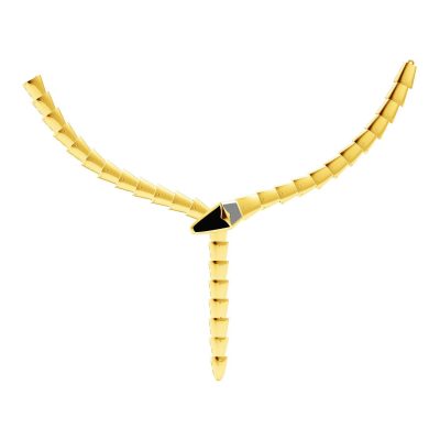 BGL-CL726765蛇头玛瑙身光金项链