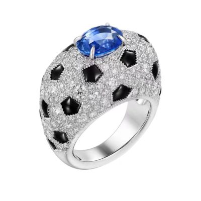 KDY-N894865满钻玛瑙光头戒蓝宝7.84×9.72×7.94MM