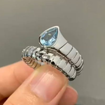 BGL-RD1670卷卷蛇一圈半 水滴头钻6.8mx6m戒指9#