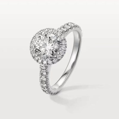 KDY-N4246000交叉四爪圆形围石戒指