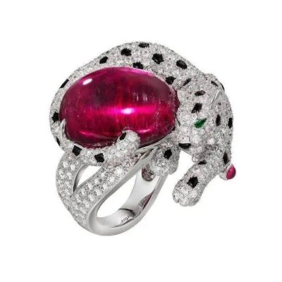 KDY-N598524红宝豹子戒指胸针两用