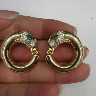 KDY-B842111豹子圆环耳拍夹耳环 客版