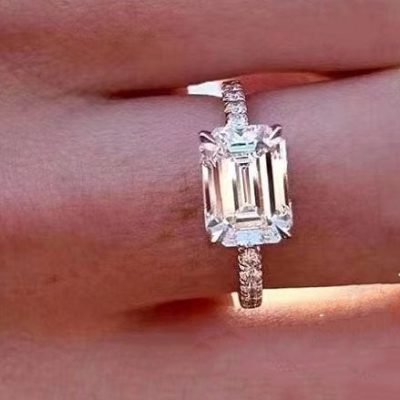 KDY-N945411四爪虎口方钻戒指13#主石8.32X5.9MM