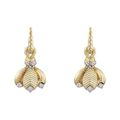 KDY-B8301508咖啡豆芭蕉叶耳环