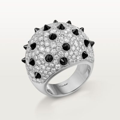 KDY-N4781500尖刺玛瑙圆卜身钻石戒指