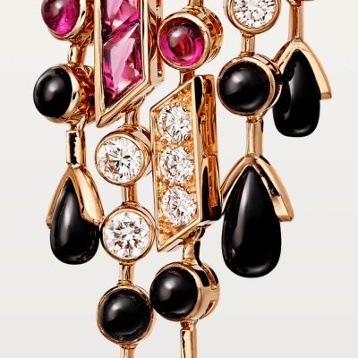 KDY-H8000485侧头豹耳环粉钻版侧头吊链耳环