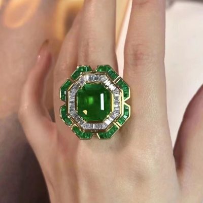 BGL-47516碧玺八角三戒指