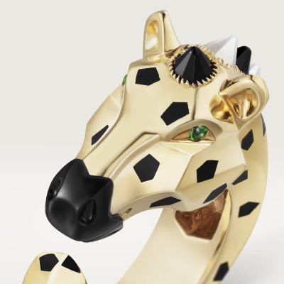 KDY-H4393200长颈鹿玛瑙珐琅开口戒指