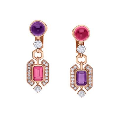 BGL-360651多主石六边形长耳拍夹耳环