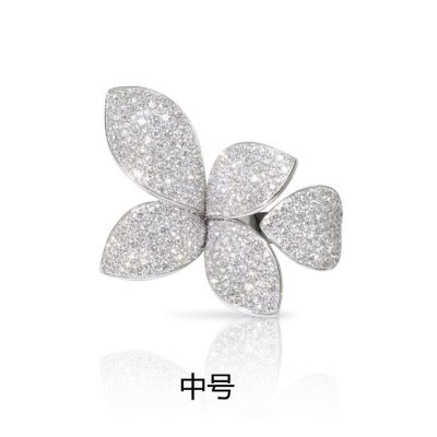 PB-15177B中号满钻五叶花戒指