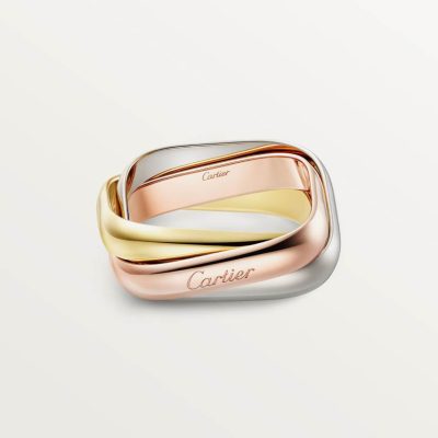 KDY-B4240600方形光金三环三色戒14#