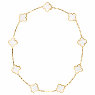 VCARA37800 16mm四叶草9花项链