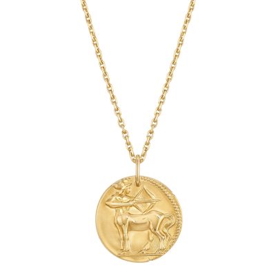 VCARP7SP00实心版光金射手座吊坠