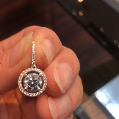 DBES-E102118围石耳环主石0.5ct
