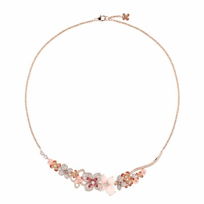 SM-082481绣球花满钻栓链项链